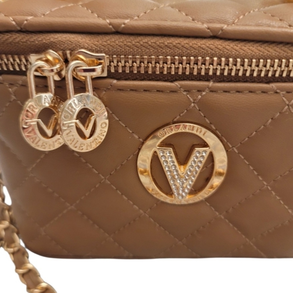 Valentino Orlandi Brown Quilted Crossbody Bag*free gift w/purchase* NWT - Picture 10 of 15